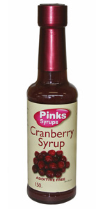Pinks Syrups, natural fruit syrups made in Milton Keynes, England